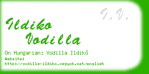 ildiko vodilla business card
