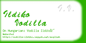 ildiko vodilla business card